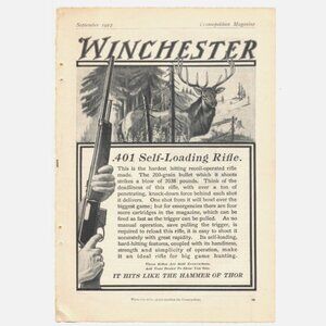 Winchester 401 Rifle 1912 Cosmopolitan Ad + Evans Ale, Esterbrook Pens